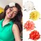 4PCS 3.5 Inches Hawaiian Flower Hair Clips for Women (White, Orange, Red, Yellow)